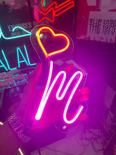 Custom Name Letter Neon with crown or heart